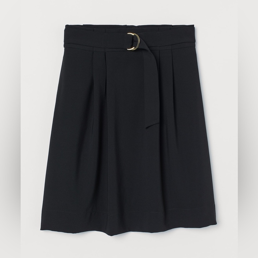 H&M NWT D-ring waist belt black belted skirt - business casual professional